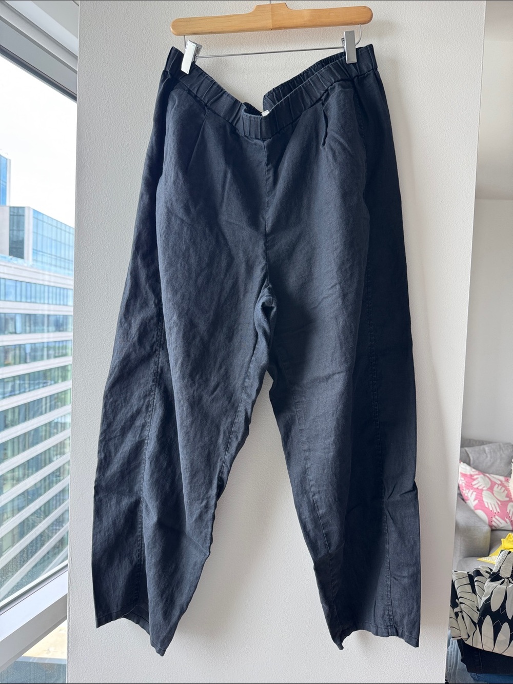 Eileen Fisher Black organic linen